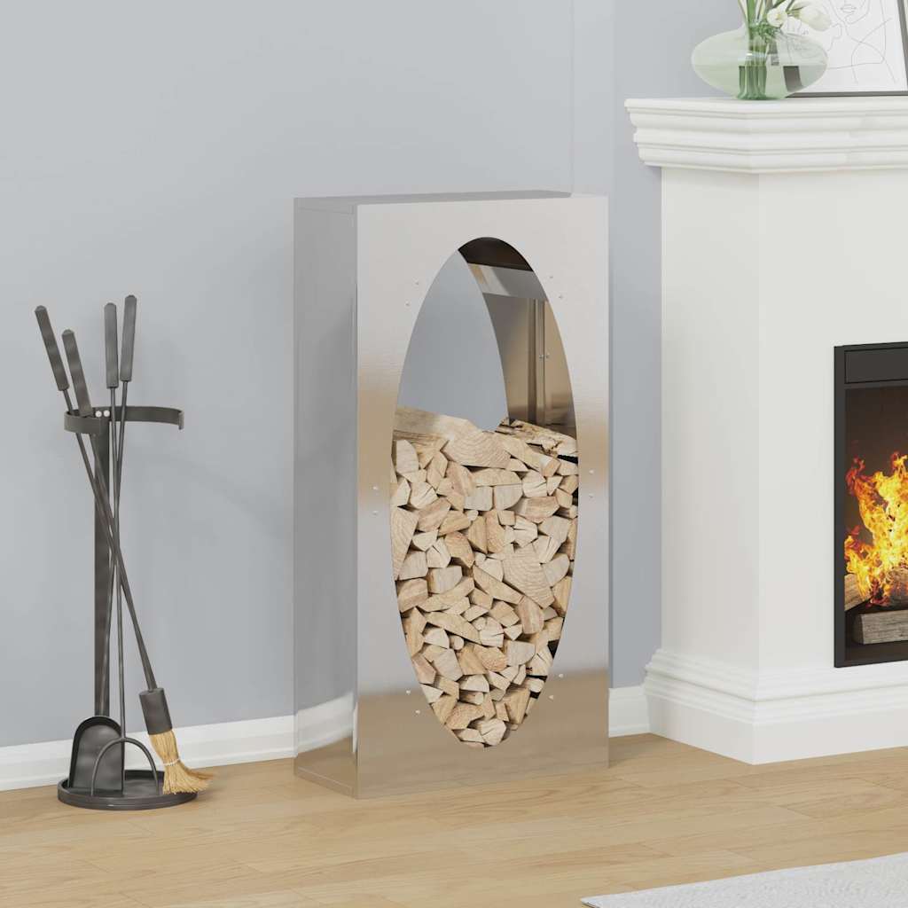 Firewood Rack 50x23x100 cm Stainless Steel - Casper Homes