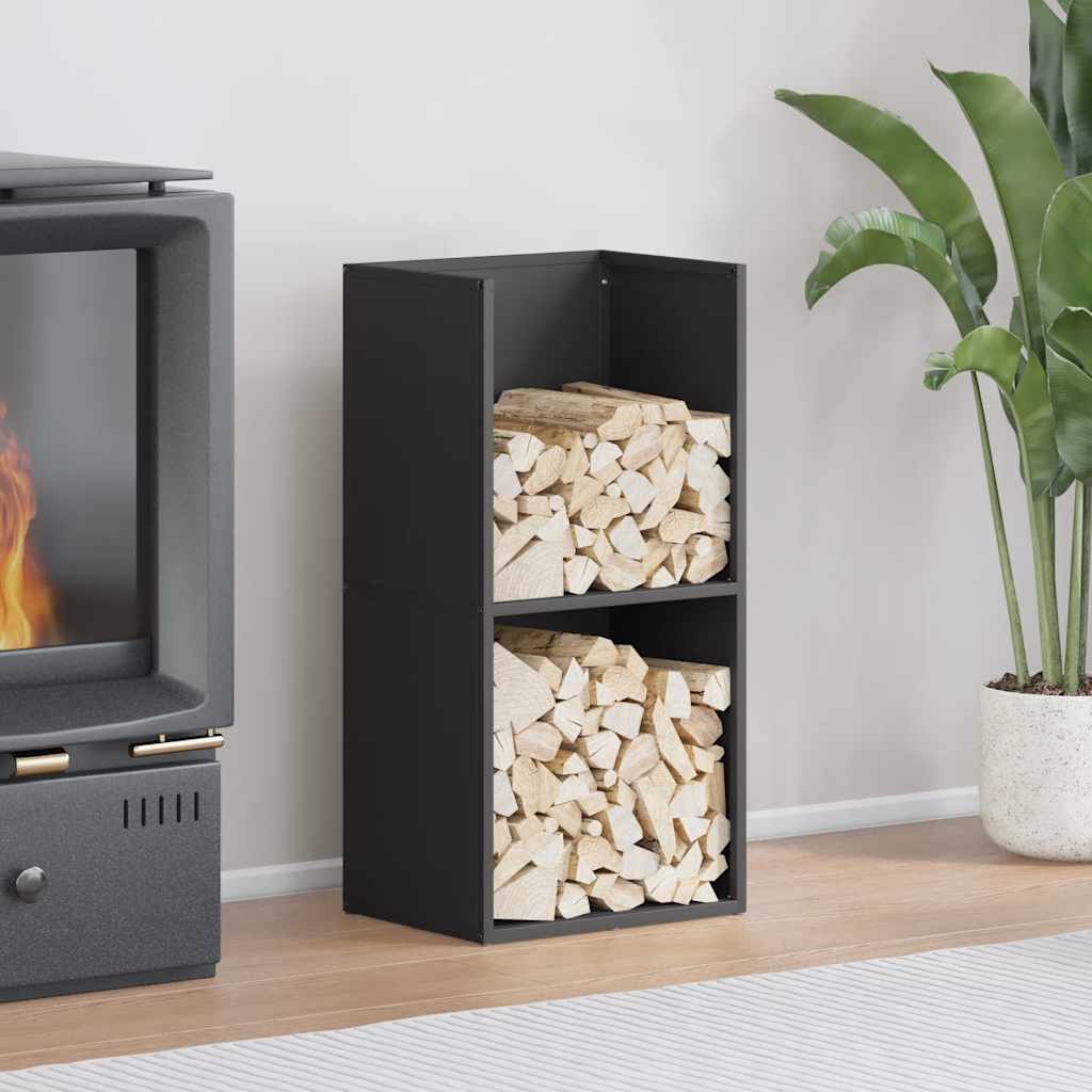 Firewood Rack Black 40x30x80 cm Cold-rolled steel - All Things Good
