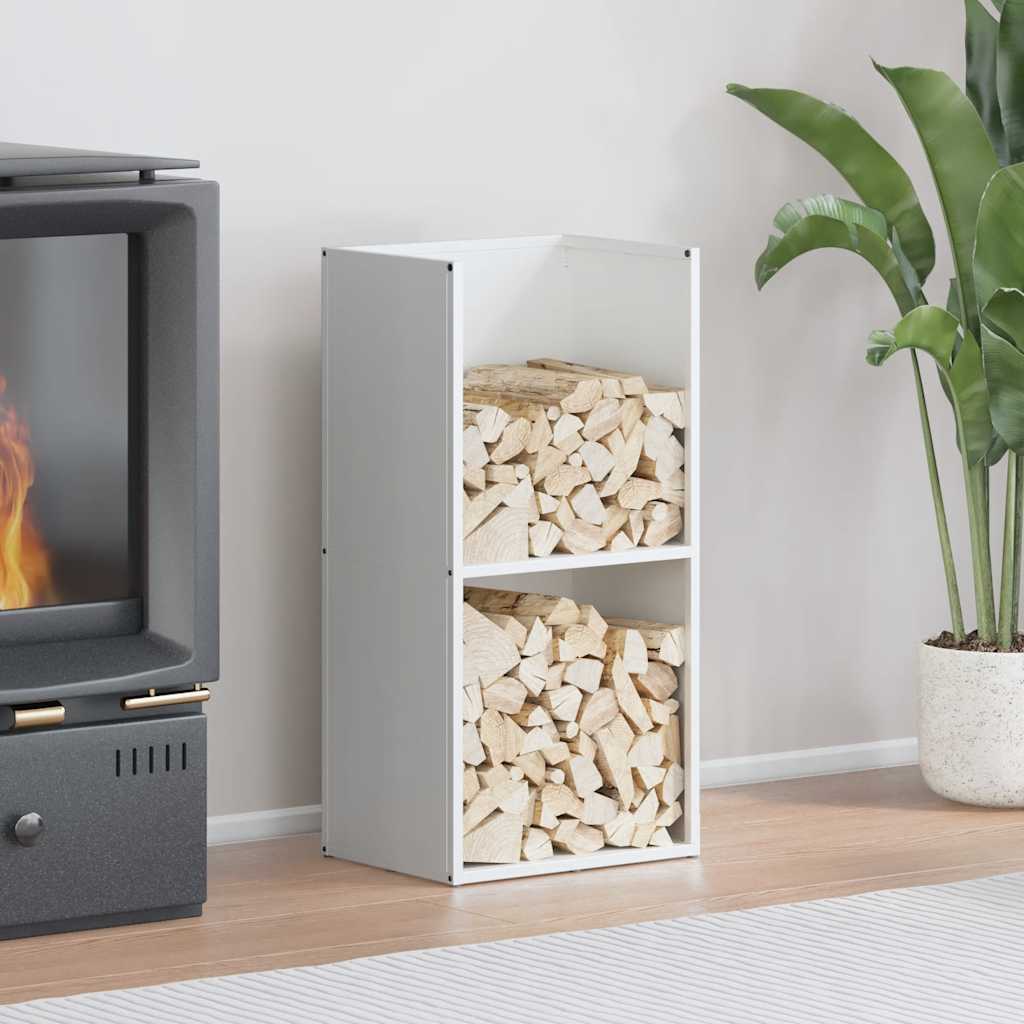 Firewood Rack White 40x30x80 cm Cold-rolled steel - All Things Good