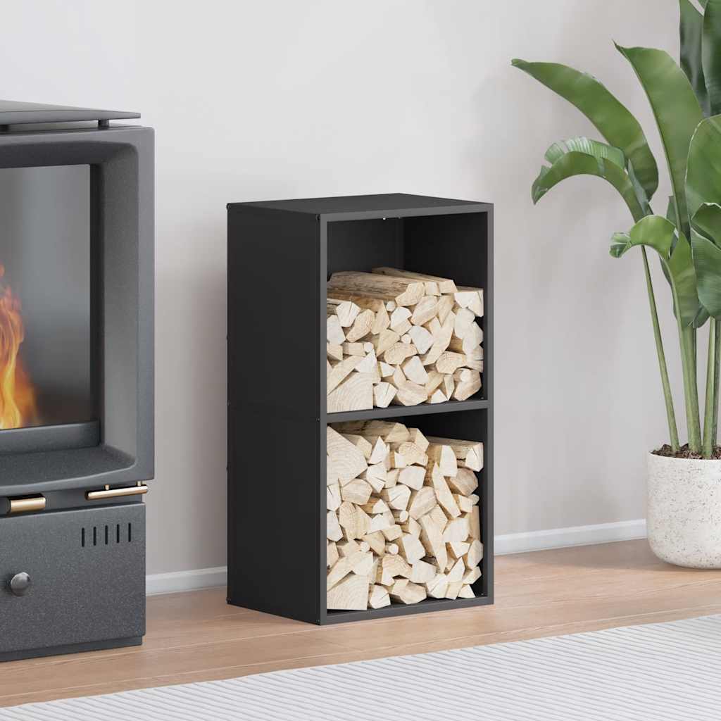 Firewood Rack Black 40x30x75 cm Cold-rolled steel - All Things Good