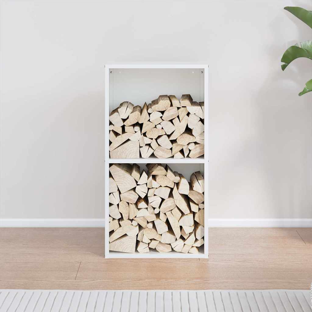 Firewood Rack White 40x30x75 cm Cold-rolled steel - All Things Good