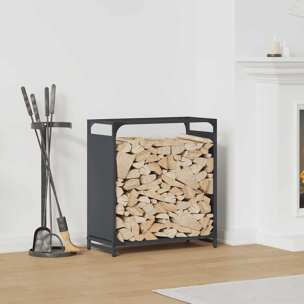 Firewood Rack Anthracite 60x28x65 cm Cold-rolled steel - Decor Base