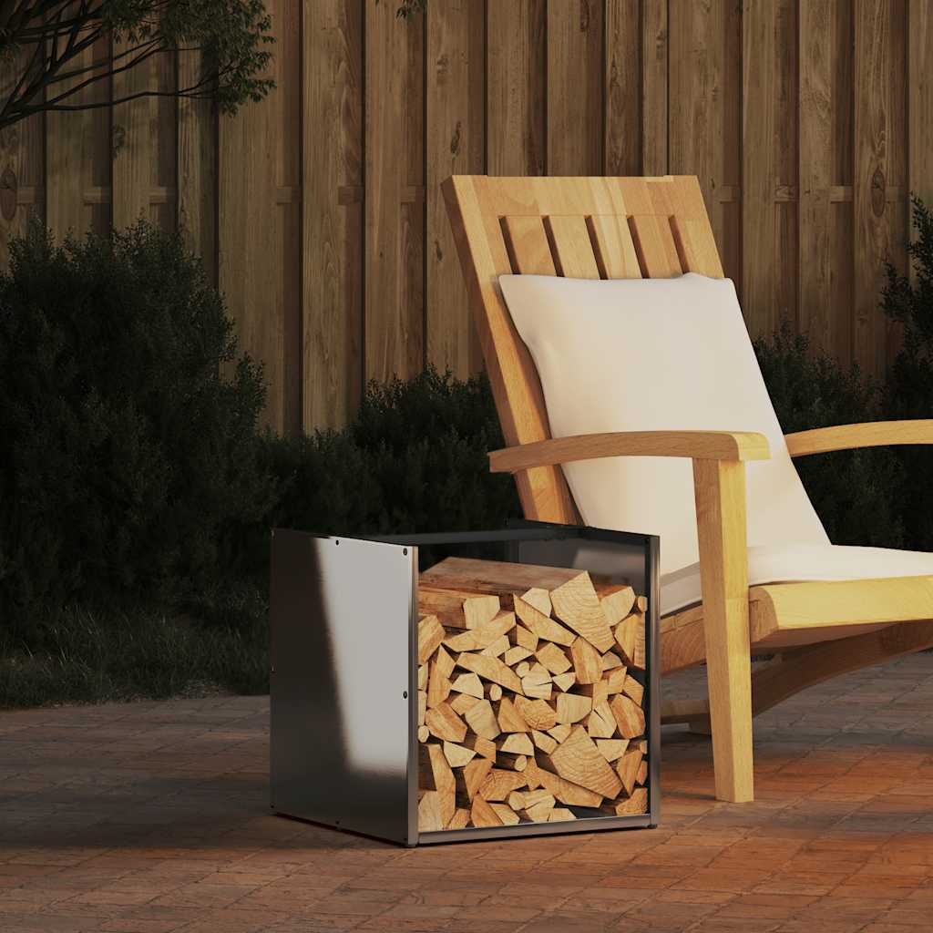 Firewood Rack 40x40x40 cm Stainless Steel - All Things Good