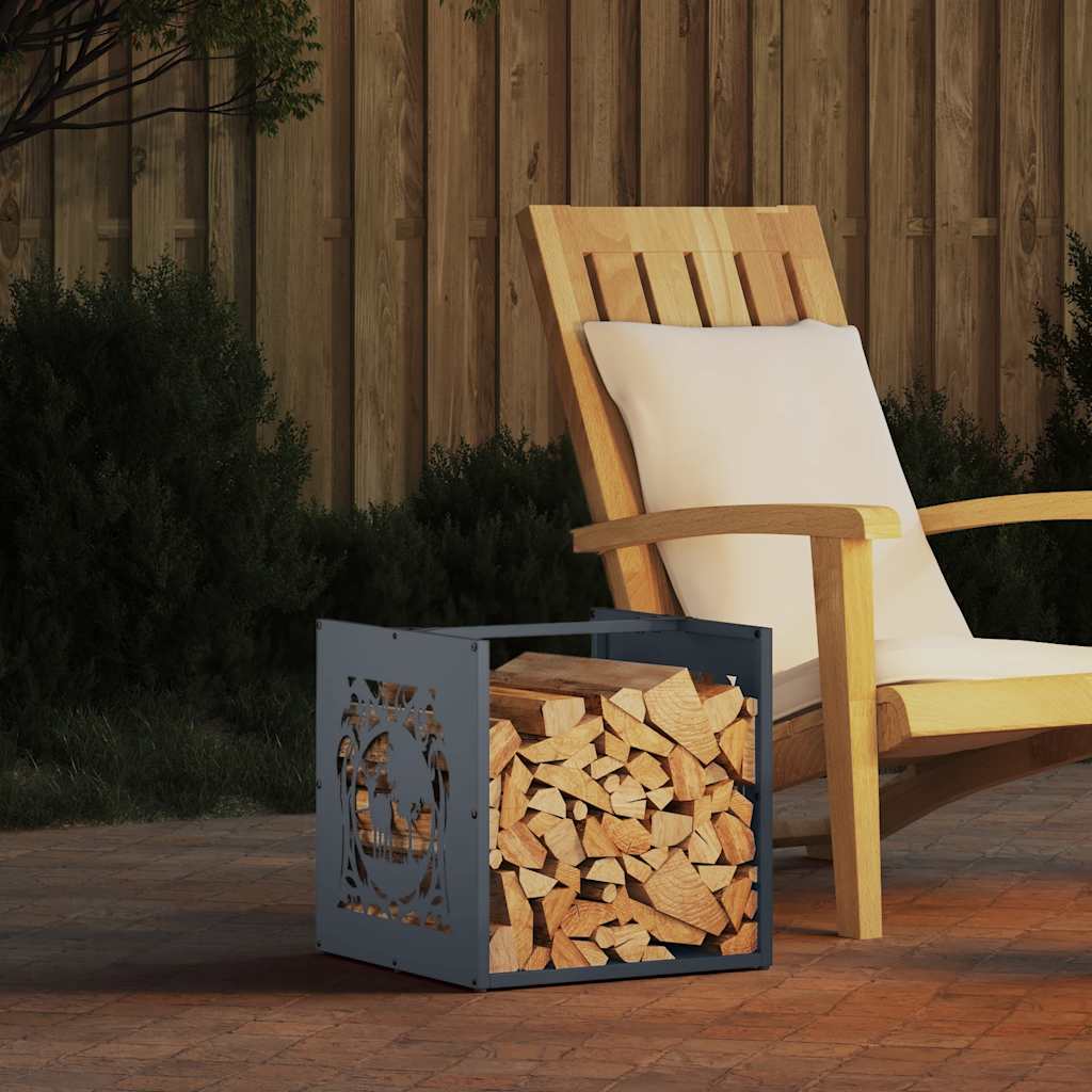 Firewood Rack Anthracite 40x40x40 cm Cold-rolled steel - All Things Good