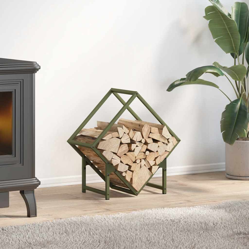 Firewood Rack Olive Green 50x25x50 cm Cold-rolled steel - Casper Homes