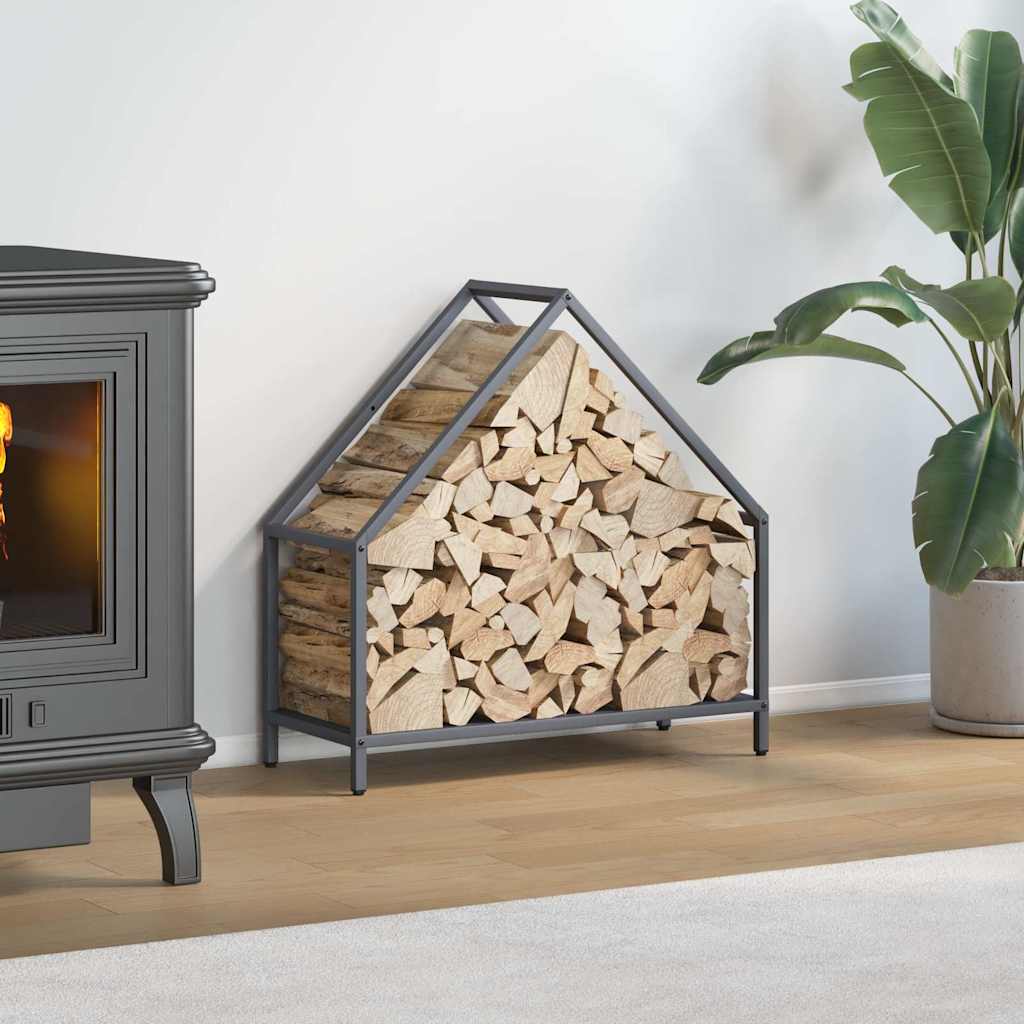 Firewood Rack Anthracite 60x25x60 cm Cold-rolled steel - Decor Base