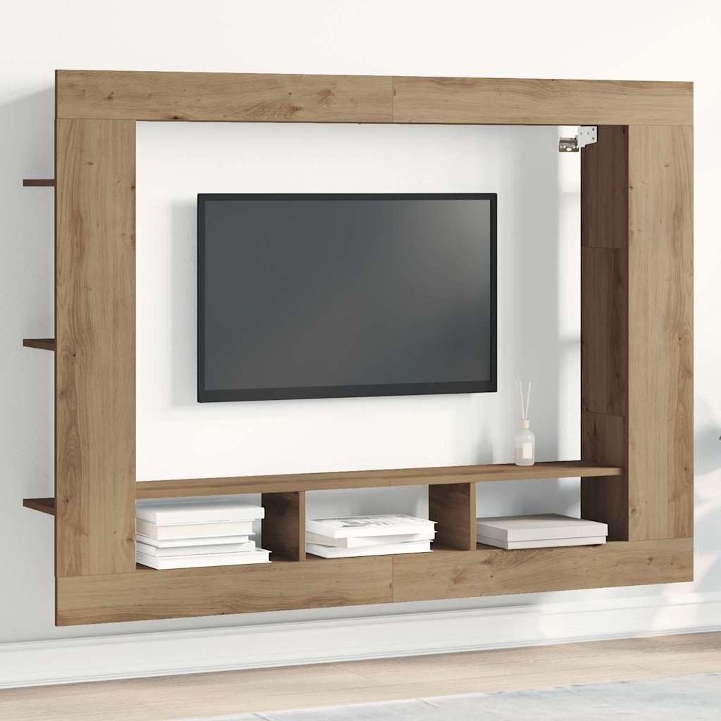 TV Cabinet Wall-Mounted Artisan Oak 152x22x113 cm - Millennium Furniture