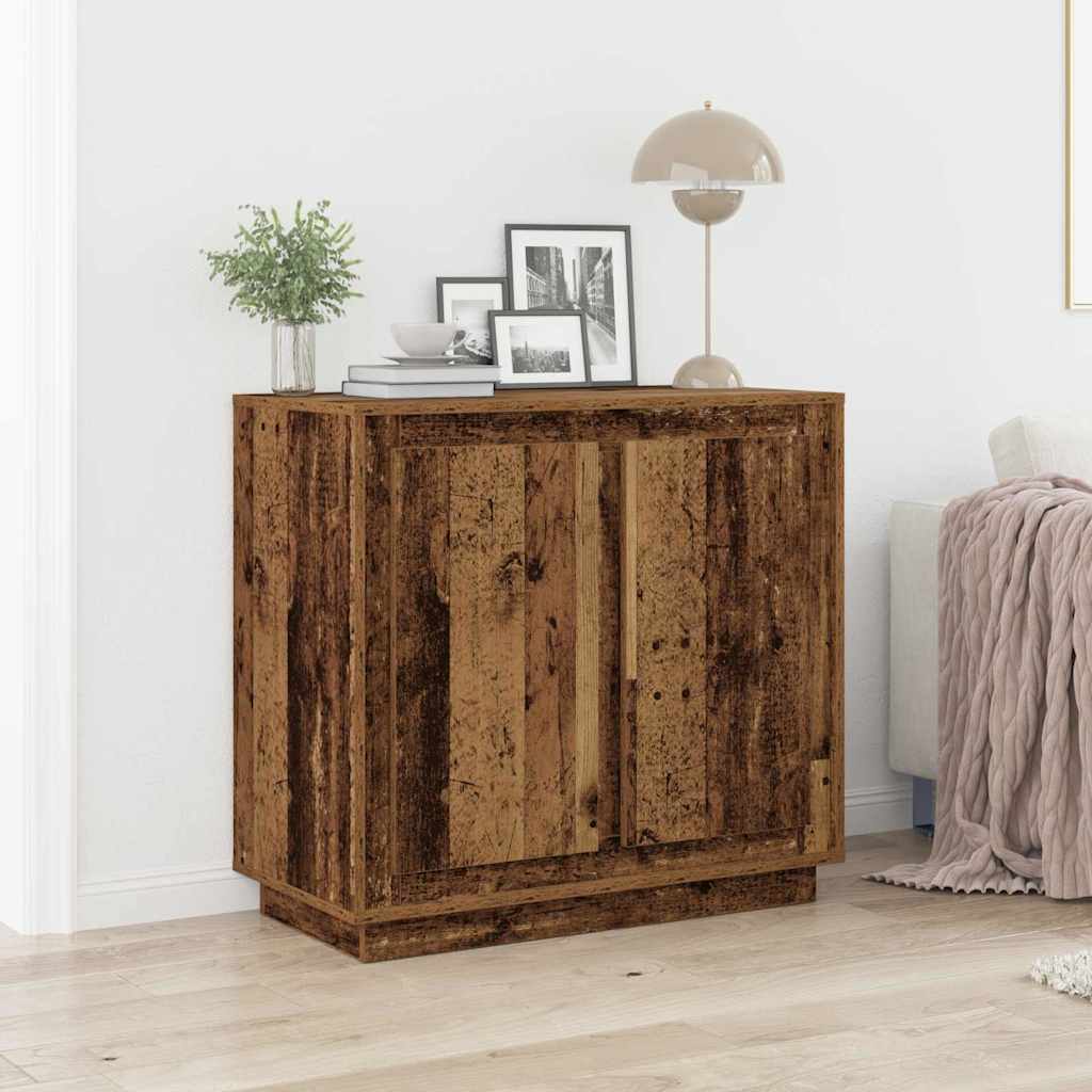 Sideboard Old Wood 80x34x75 cm Engineered Wood - Design Hut