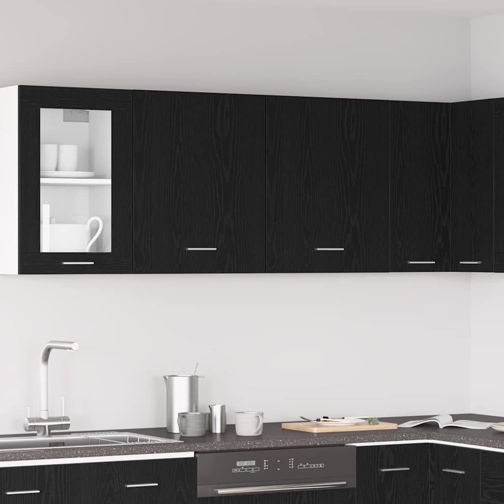 Hanging Cabinets - 2 Pack - Black Oak, 100x31x60 cm - Made from Engineered Wood - Style and Chic