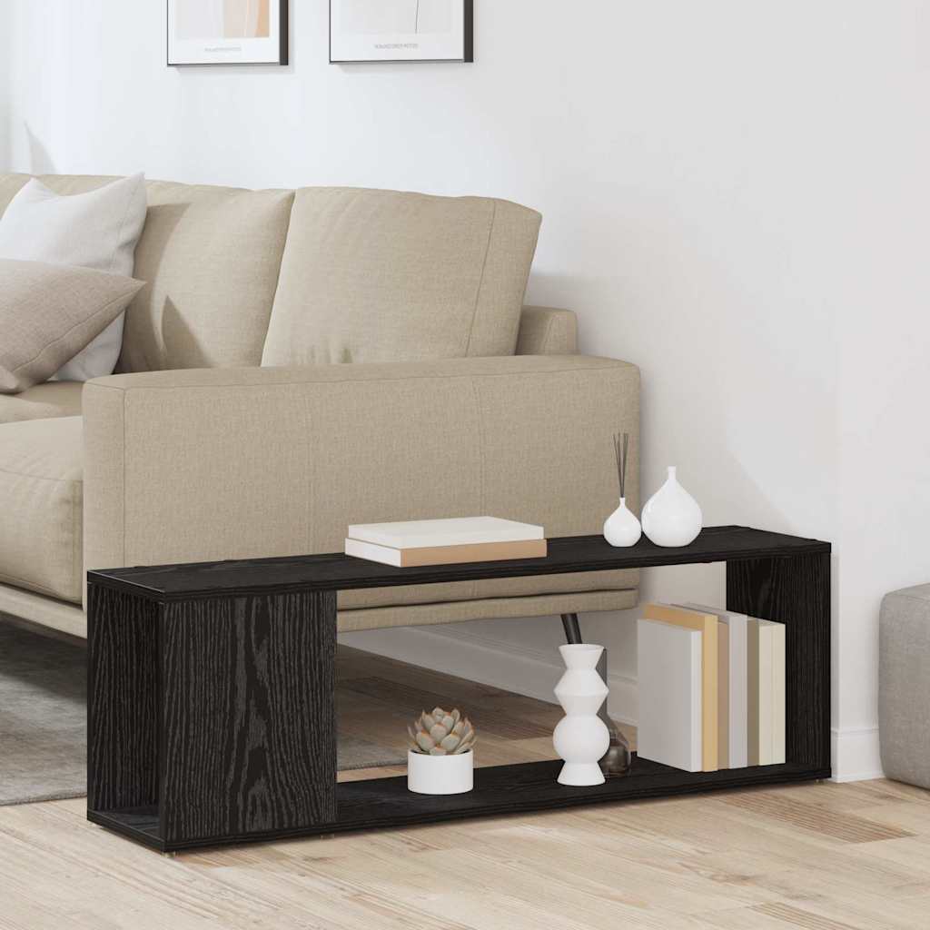 Black Oak Book Shelf 100x24x32 cm Made of Engineered Wood - Style and Chic