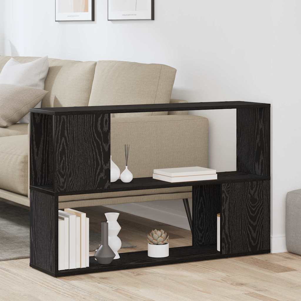 Black Oak Book Shelf, 100x24x63 cm, Made from Engineered Wood - All Things Good