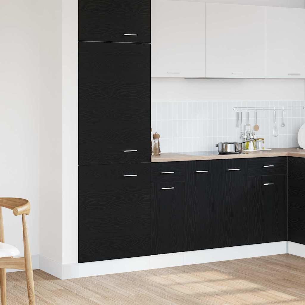 Black Oak Drawer Bottom Cabinet - 30x46x81.5 cm, Made from Engineered Wood - R and M Furniture