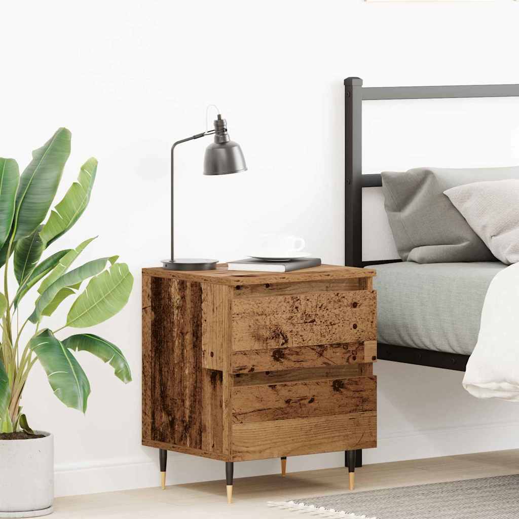 Bedside Cabinet Old Wood 40x35x50 cm Engineered Wood - Casper Homes