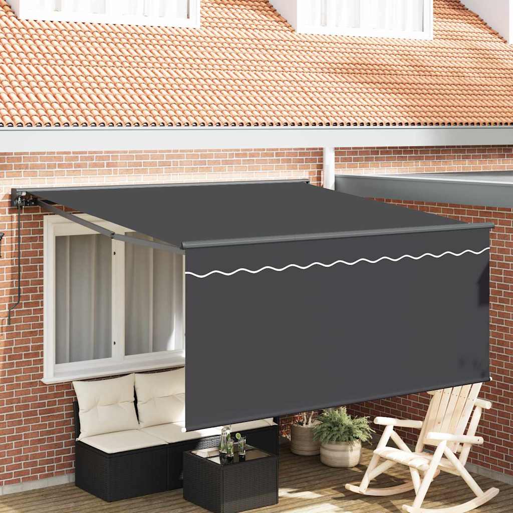 ENSVALE Retractable Awning Manual Anthracite 300x250 cm - Design Hut
