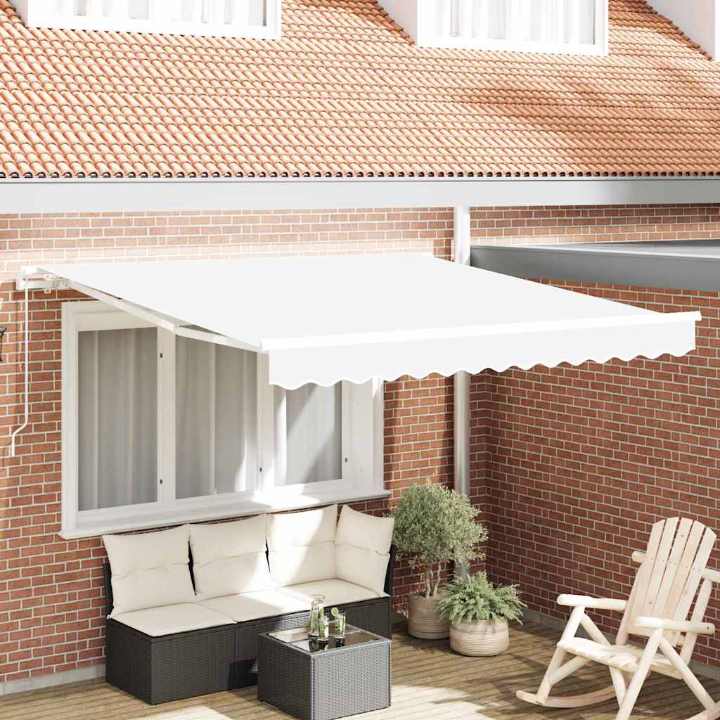 Manual Retractable Awning White 300x250 cm - Merlin Deals