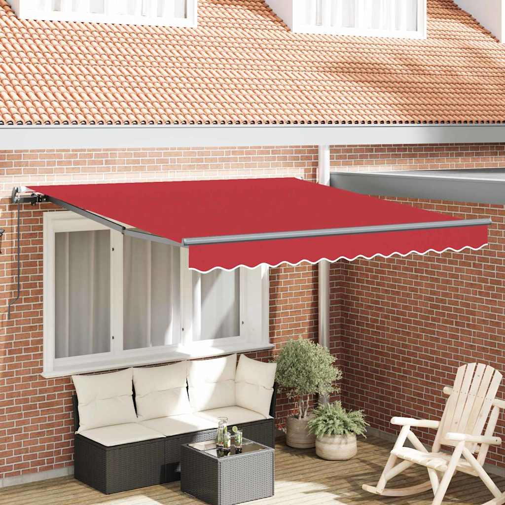 Manual Retractable Awning Red 300x250 cm - Sid & Sam