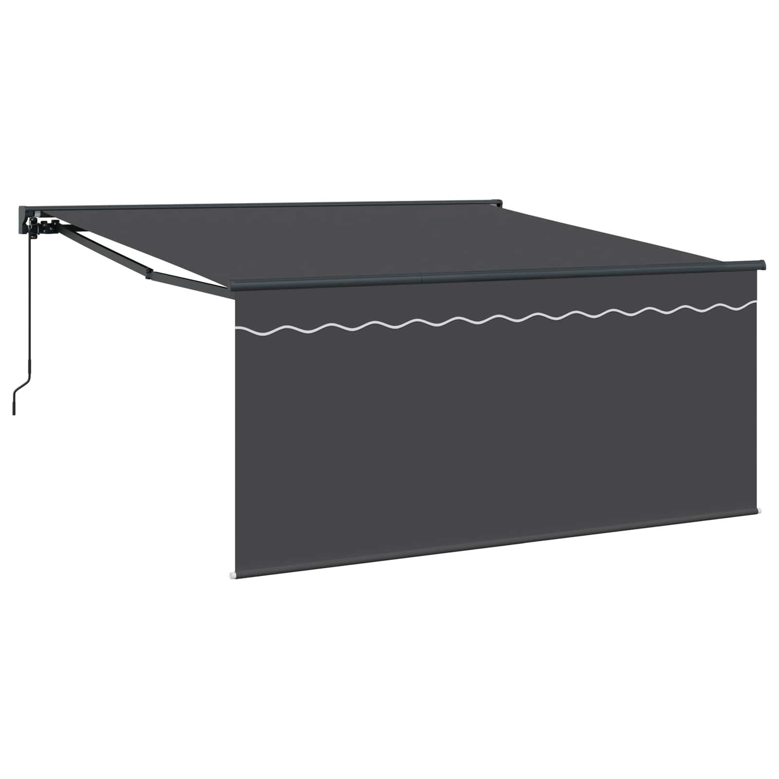 MOEVALE Retractable Awning Manual Anthracite 350x300 cm - Design Hut