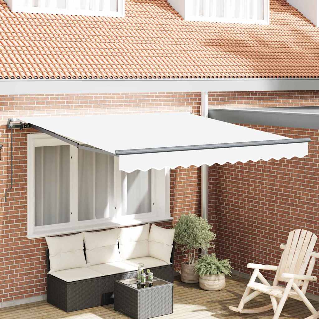 Manual Retractable Awning White 350x250 cm - Sid & Sam