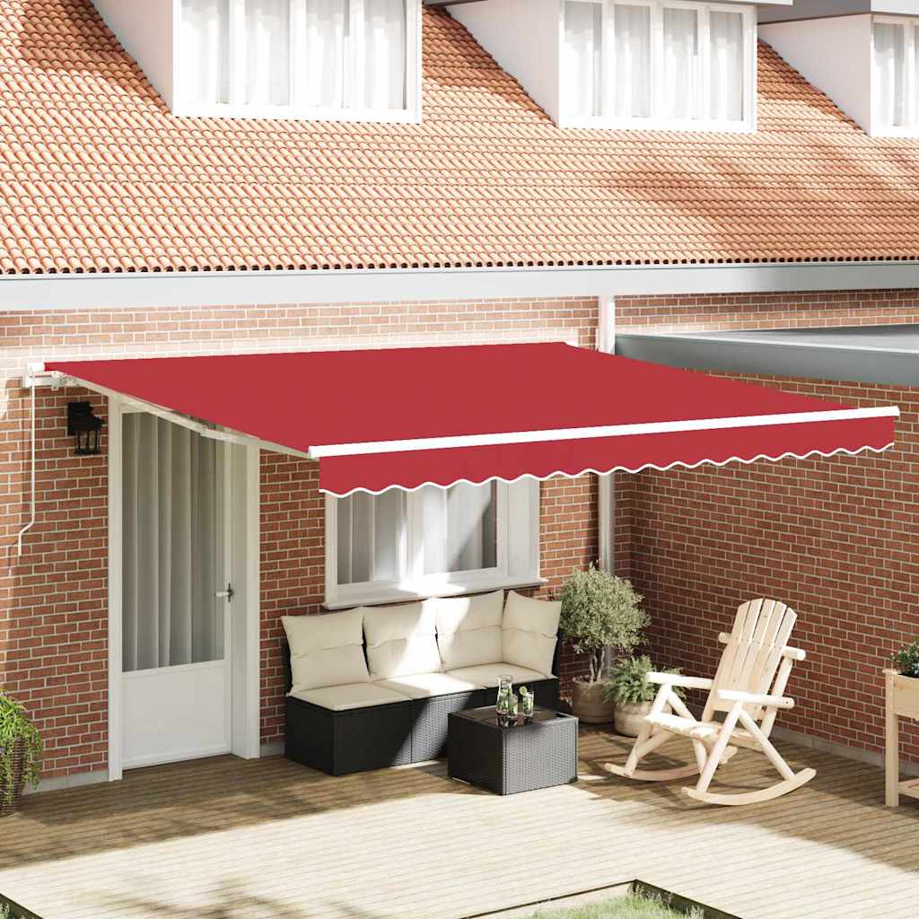 Manual Retractable Awning Marine Blue 400x300 cm - Charlotte Dunes