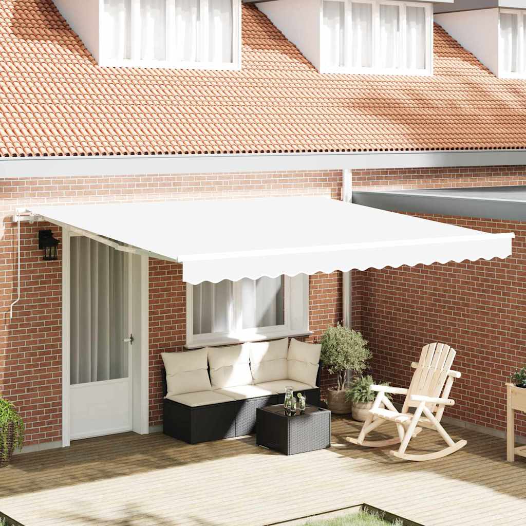 Manual Retractable Awning White 400x350 cm - Brittle & Co