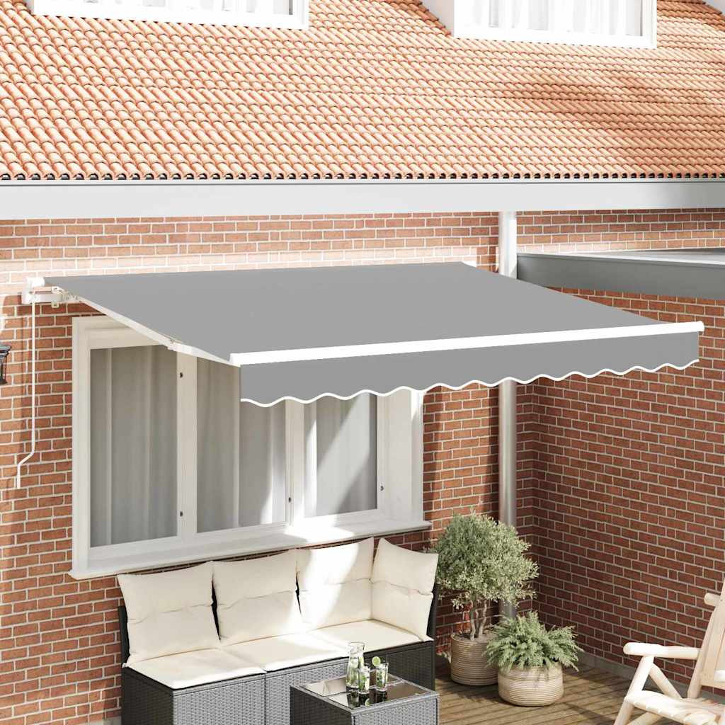 VEAVALE Awning Frame Retractable Manual 3x2 m Metal - White - Design Hut