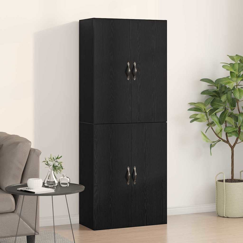 Cabinets 2 pcs Black Oak 69,5x34x180 cm Engineered Wood - Design Hut