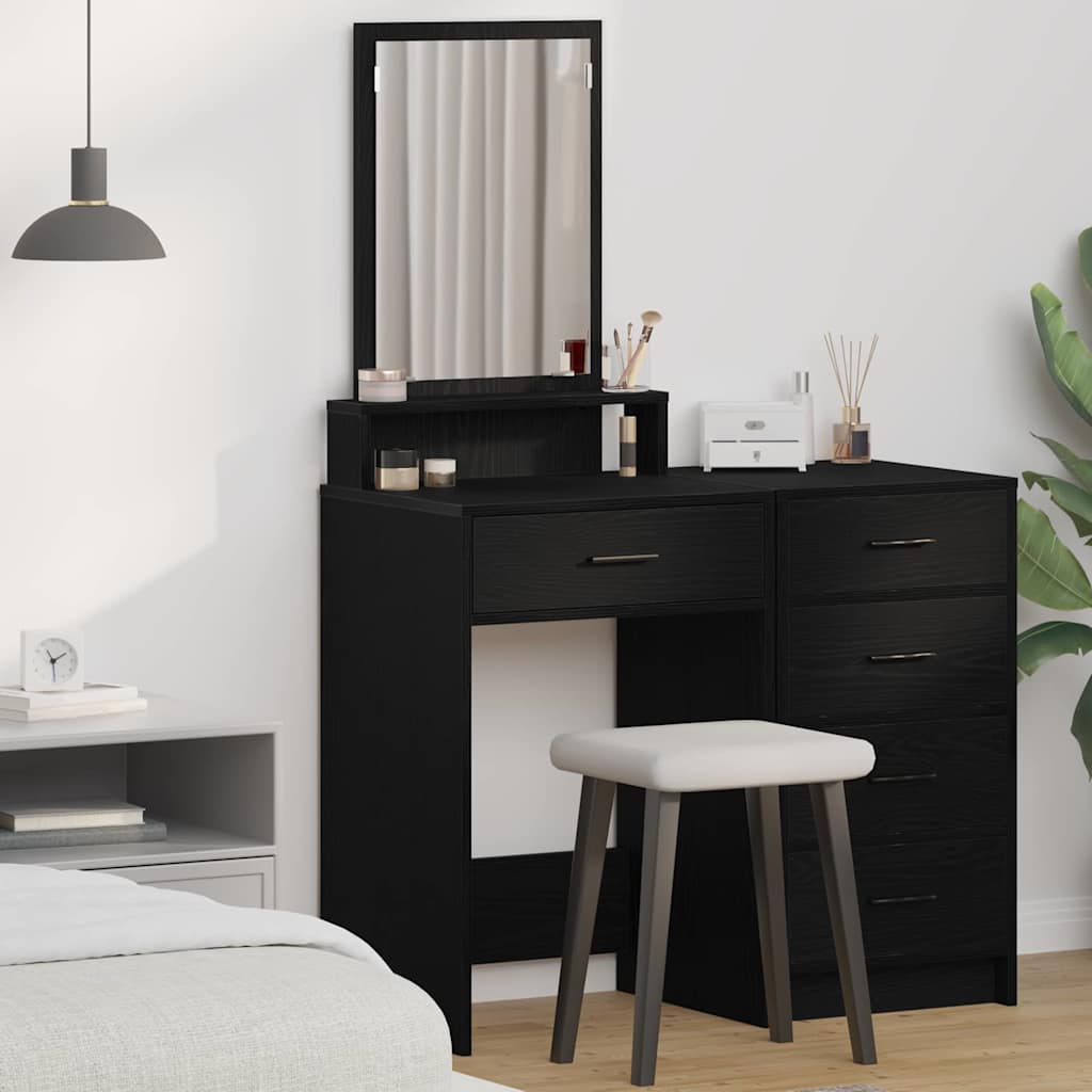 Dressing Table with Drawers - Black Oak - 50x41x140 cm - Discount Dealers