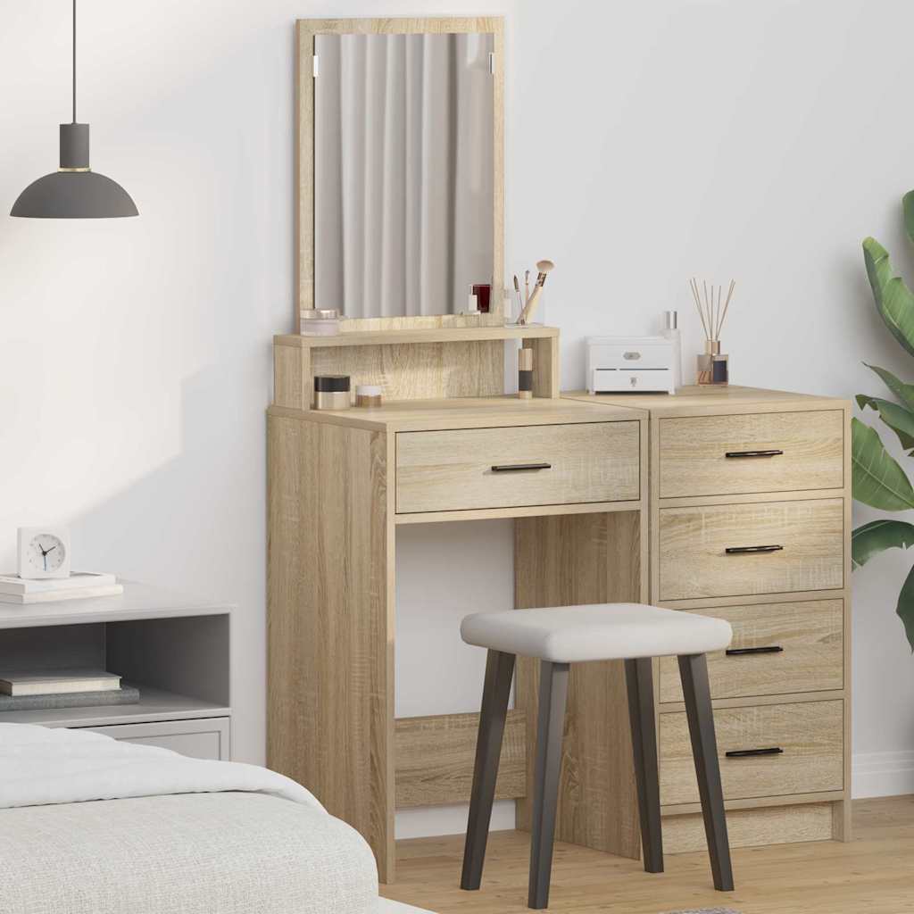 Dressing Table with Drawers - Sonoma Oak, 50x41x140 cm - Sid & Sam
