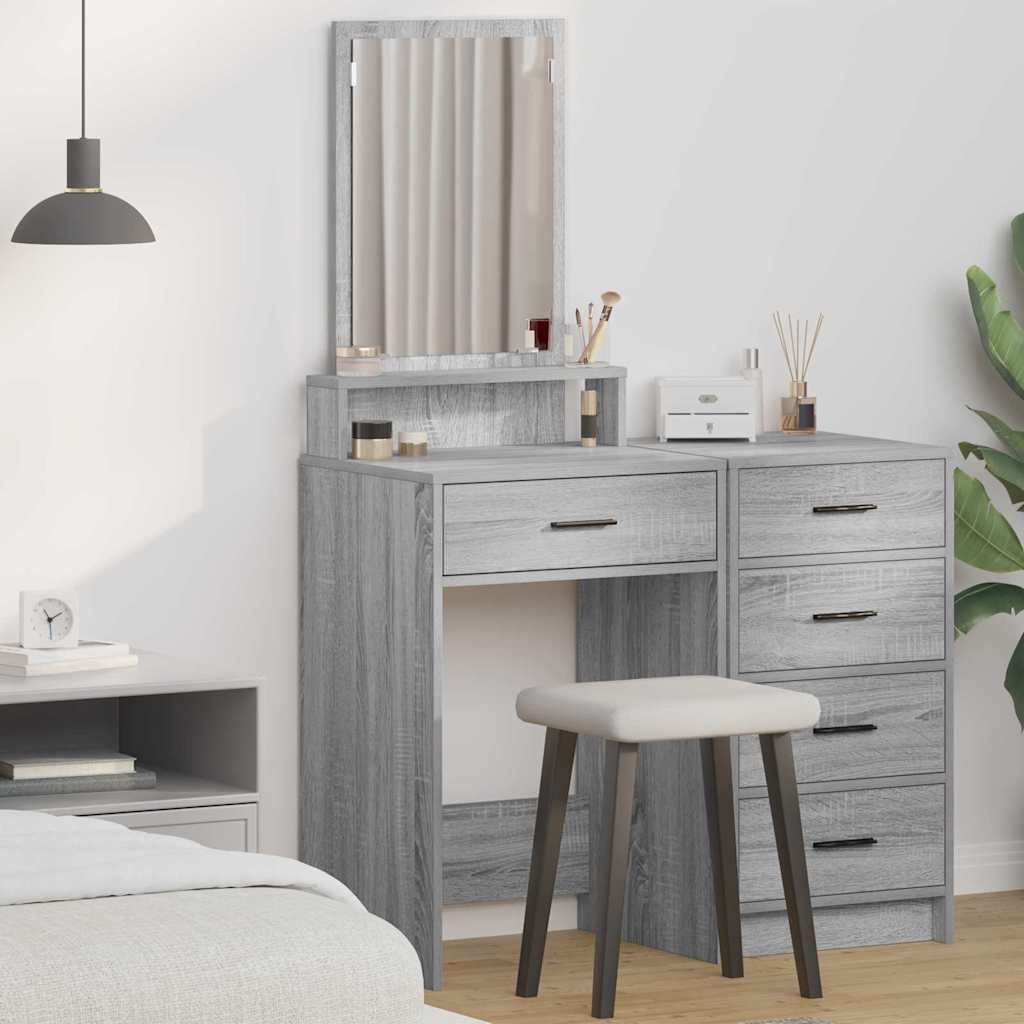 Dressing Table with Drawers Grey Sonoma 50x41x140 cm - Merkel Designers