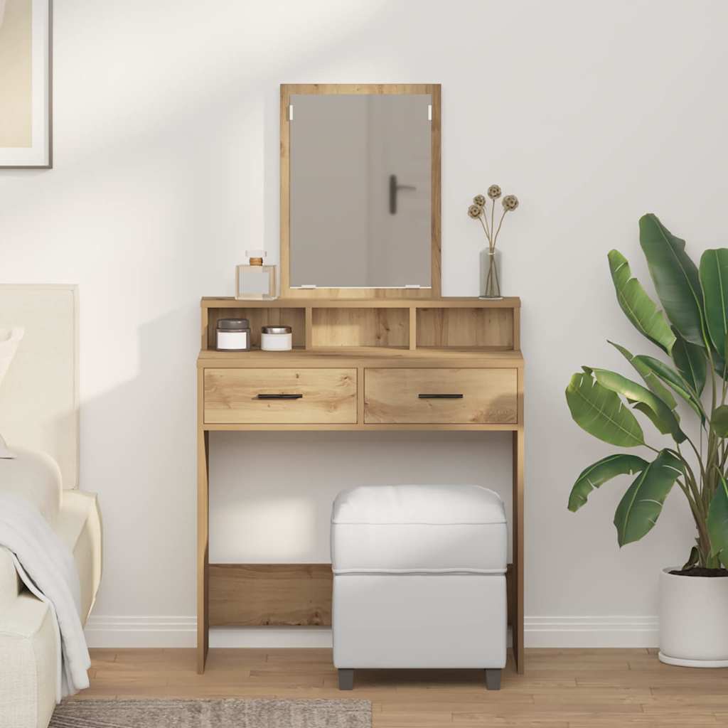 Dressing Table with Drawers - Artisan Oak - 79x41x140 cm - Style and Chic