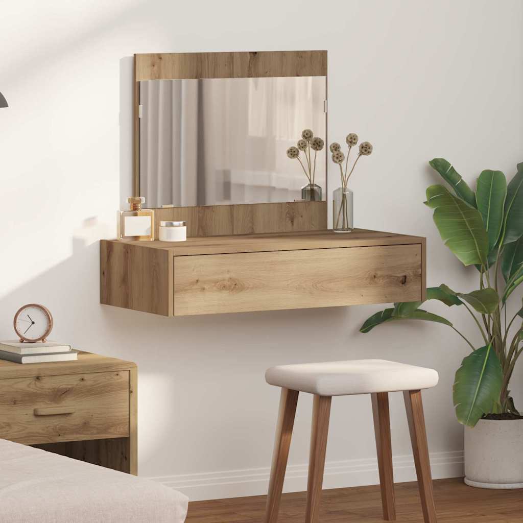 Wall Hanging Dressing Table Artisan Oak 83x40x70 cm - Unbeatable Bargains