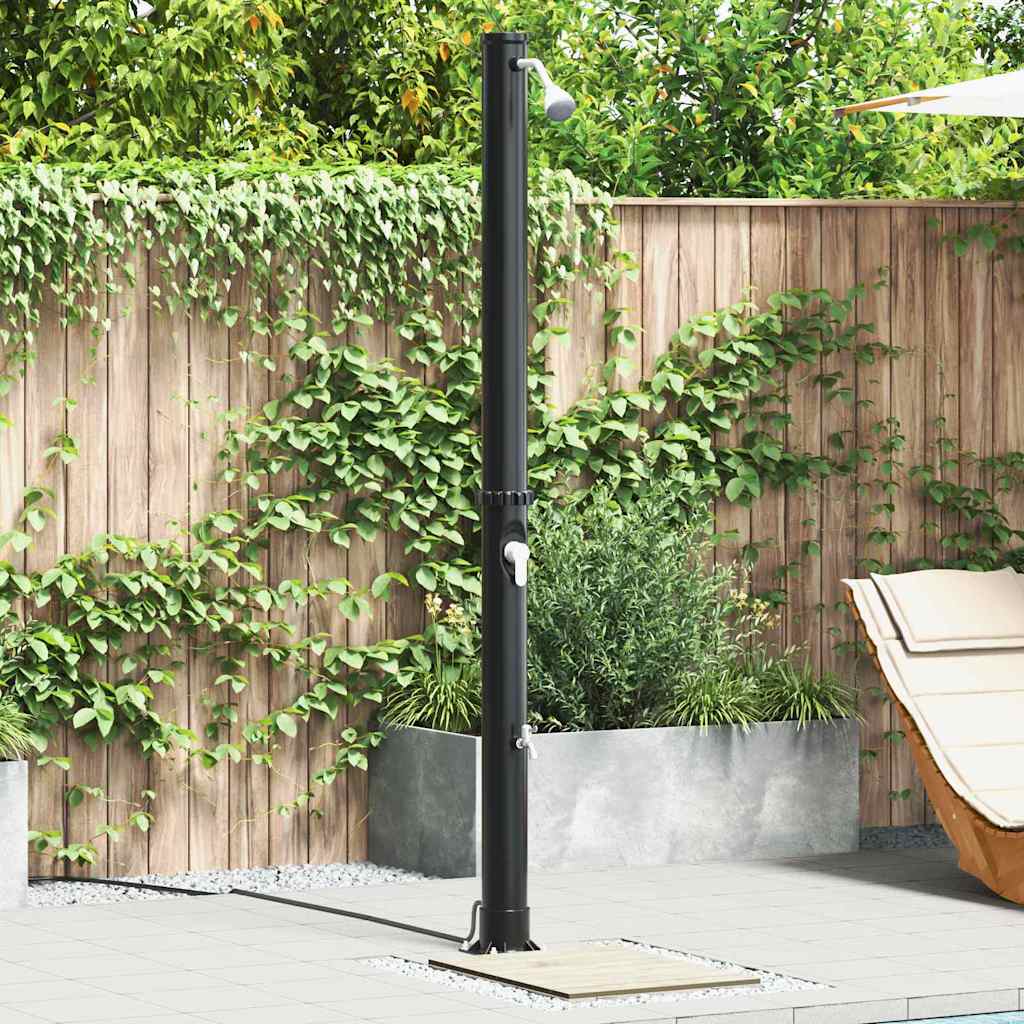 SERIDG Outdoor Solar shower 217 cm PVC and Aluminium - Black - Design Hut