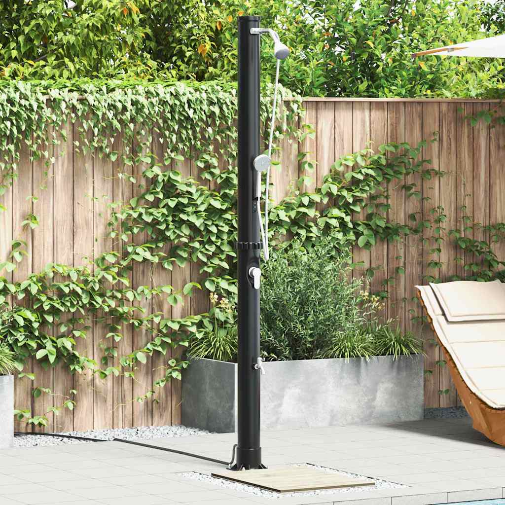 SERIDG Outdoor Solar shower 217 cm PVC and Aluminium - Black - Design Hut