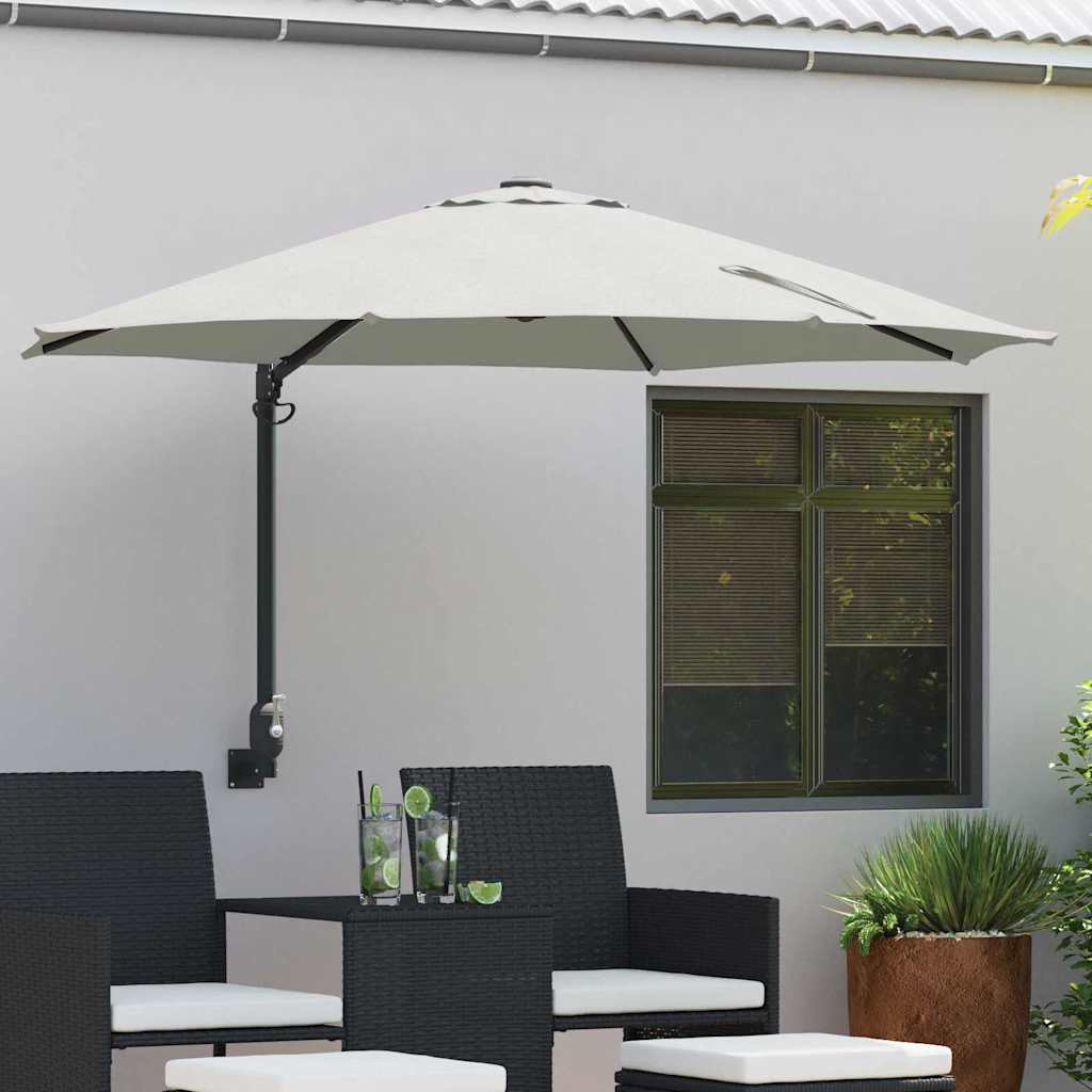 TAGLEN Garden Parasol Sand 248x248x148 cm Polyester and Steel - Charlotte Dunes