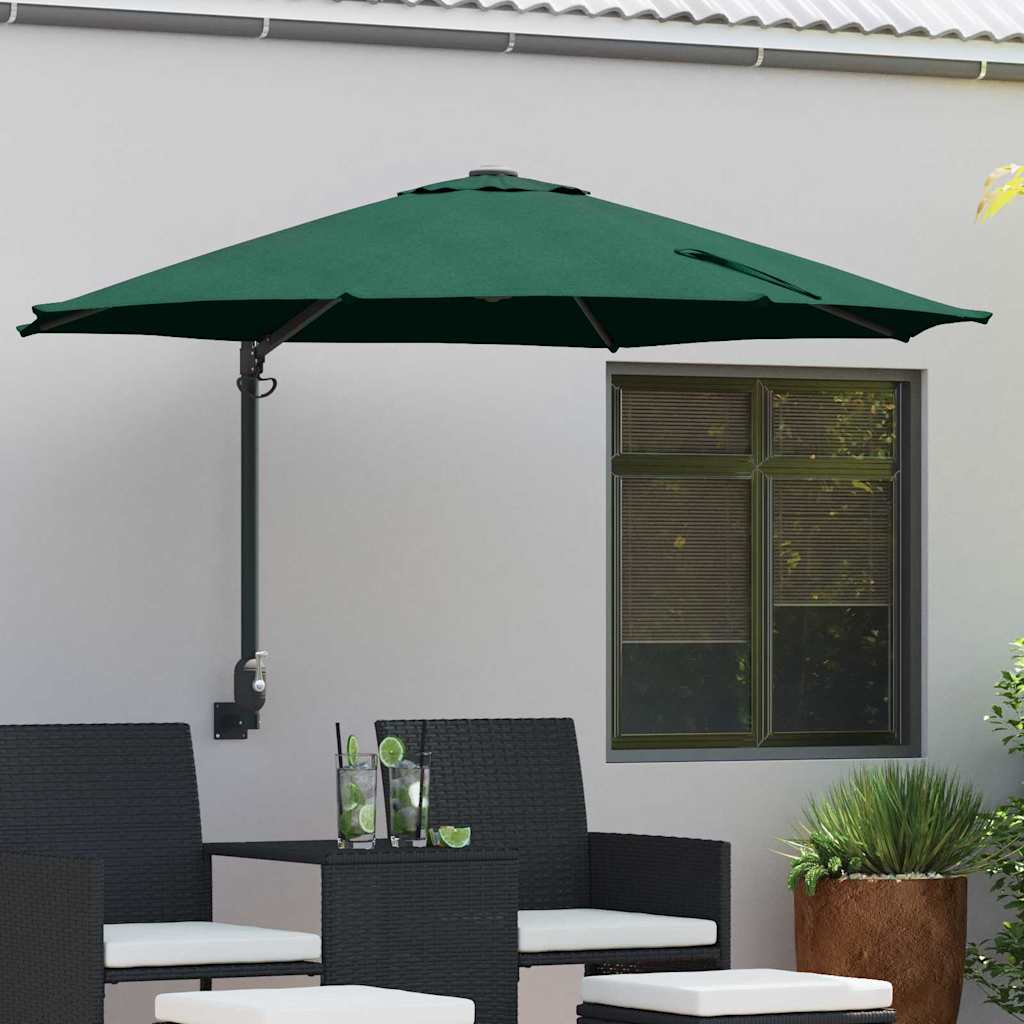 TAGLEN Garden Parasol 248x248x148 cm Polyester and Steel - Green - Charlotte Dunes