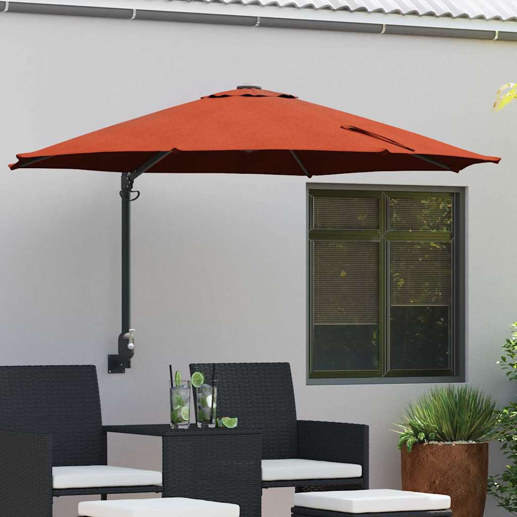 TAGLEN Garden Parasol Terracotta 248x248x148 cm - Charlotte Dunes