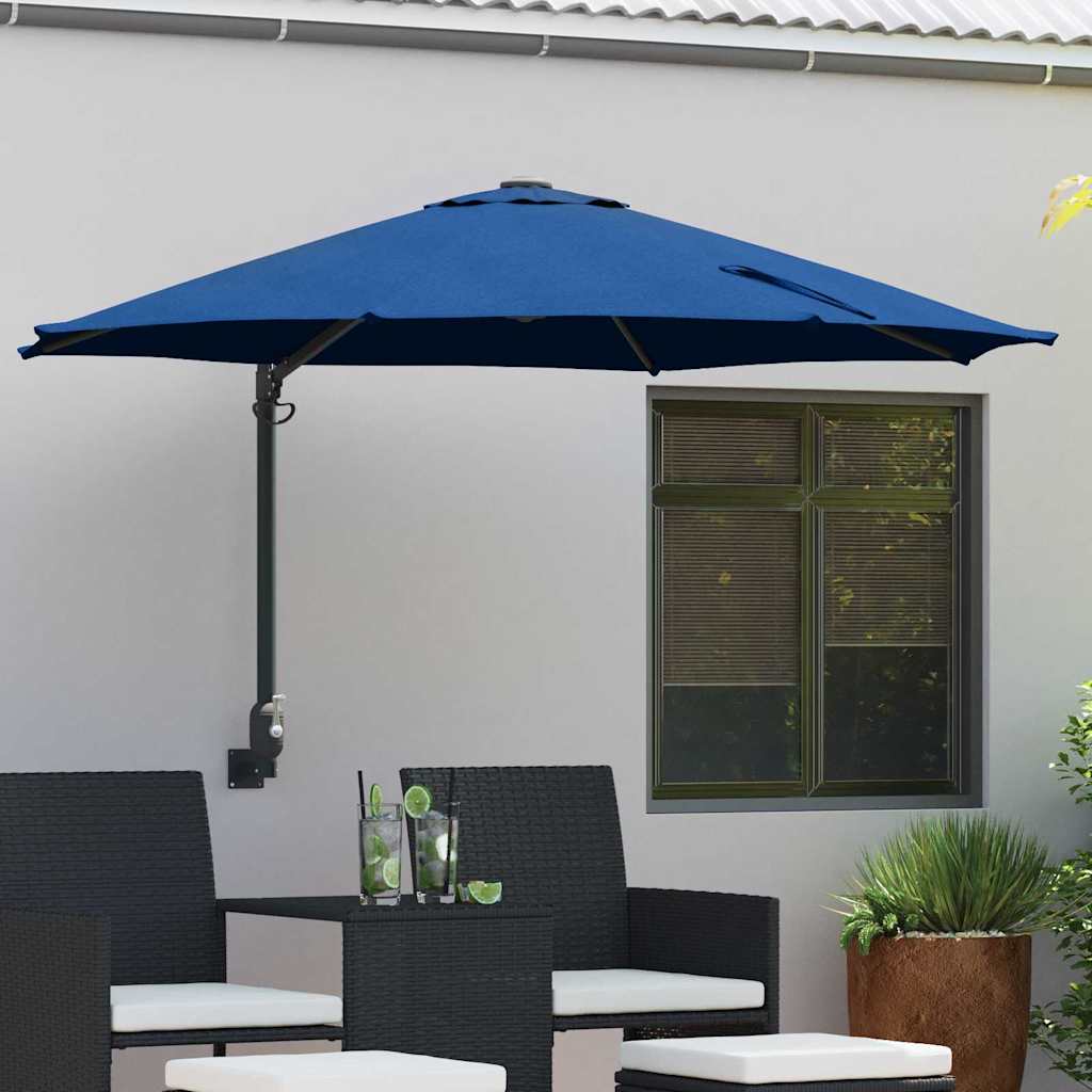 TAGLEN Garden Parasol Azurblau 248x248x148 cm Polyester and Steel - Charlotte Dunes