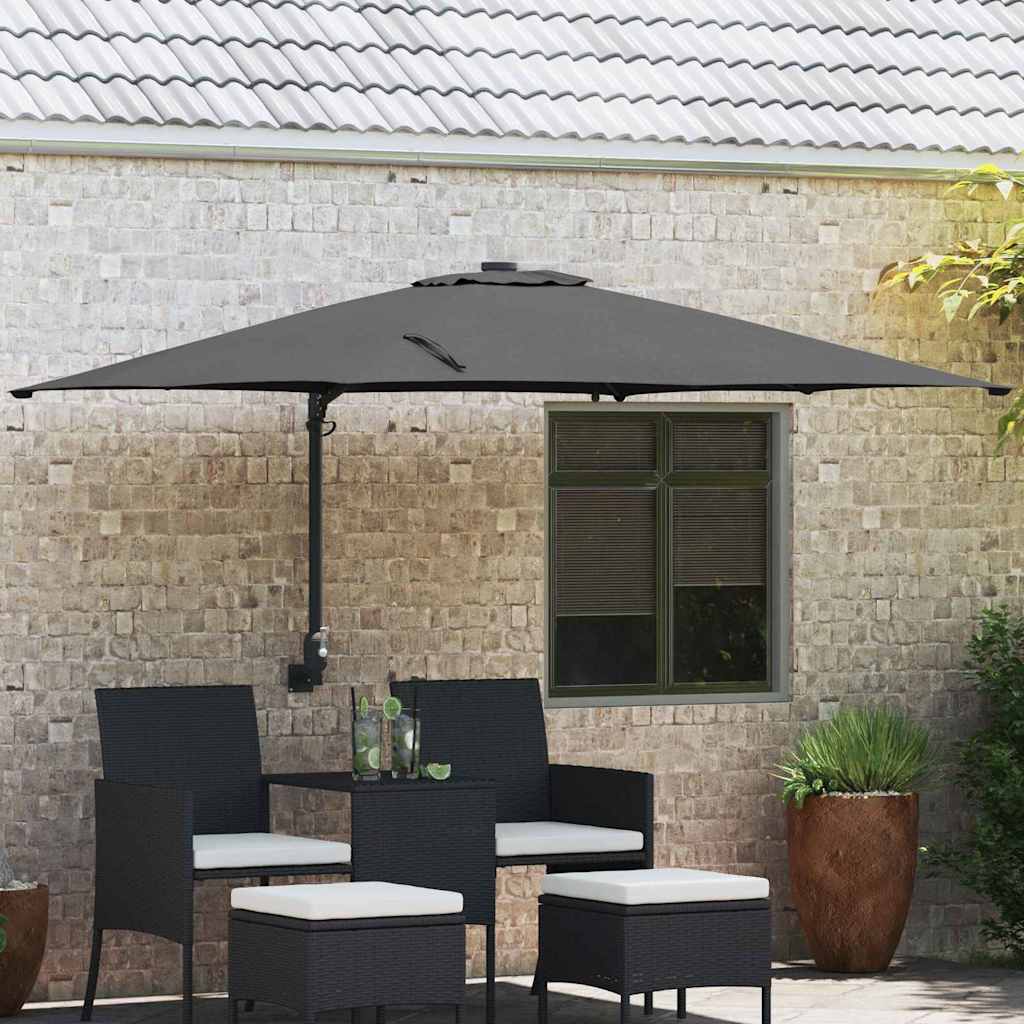 TAGLEN Garden Parasol Anthracite 248.5x247.5x160 cm - Charlotte Dunes