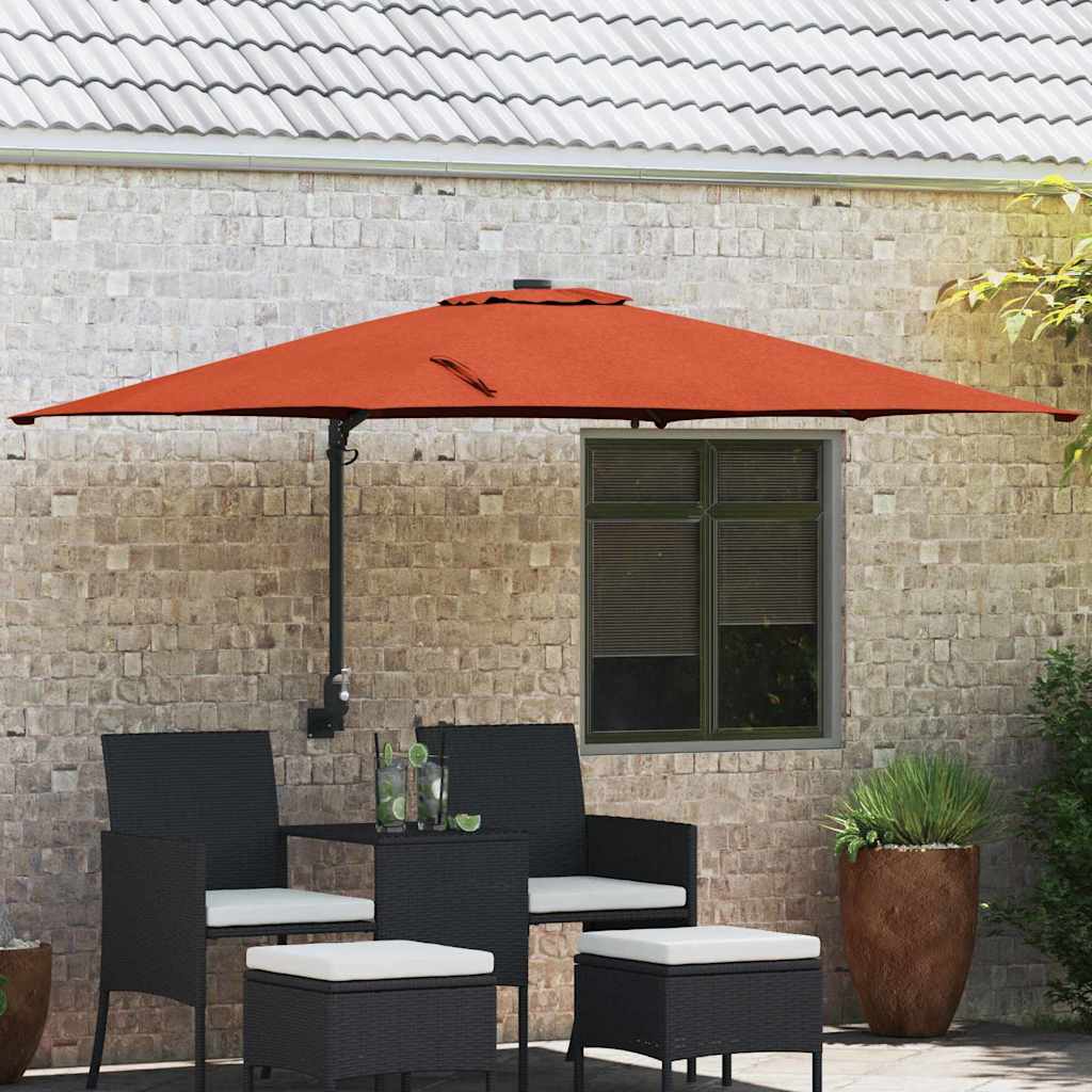 TAGLEN Garden Parasol Terracotta 248.5x247.5x160 cm - Charlotte Dunes