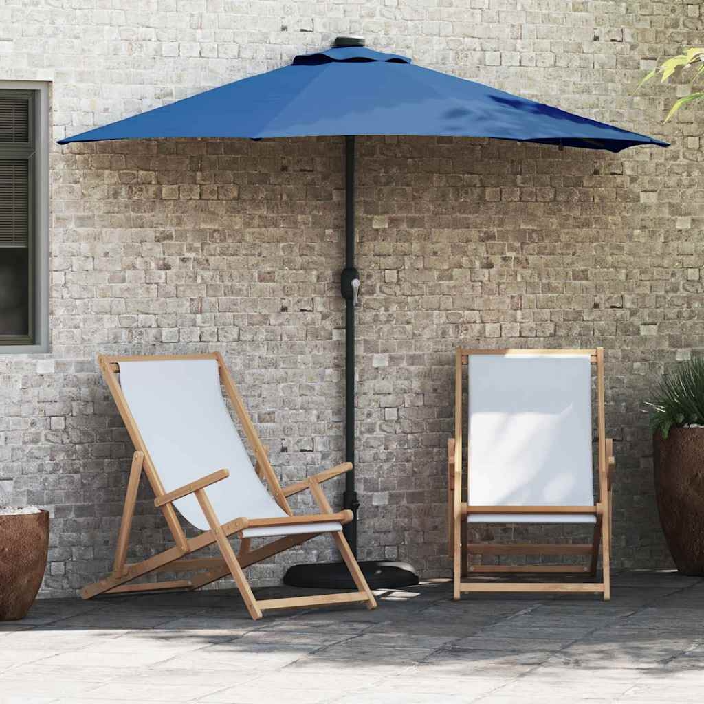 TAGLEN Garden Parasol Azurblau 294x150x223 cm Polyester and Steel - Charlotte Dunes