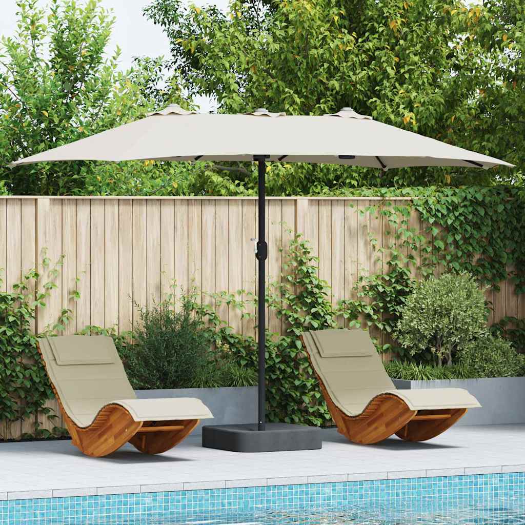 TAGLEN Garden Parasol Sand 385x209x244 cm Polyester and Steel - Charlotte Dunes