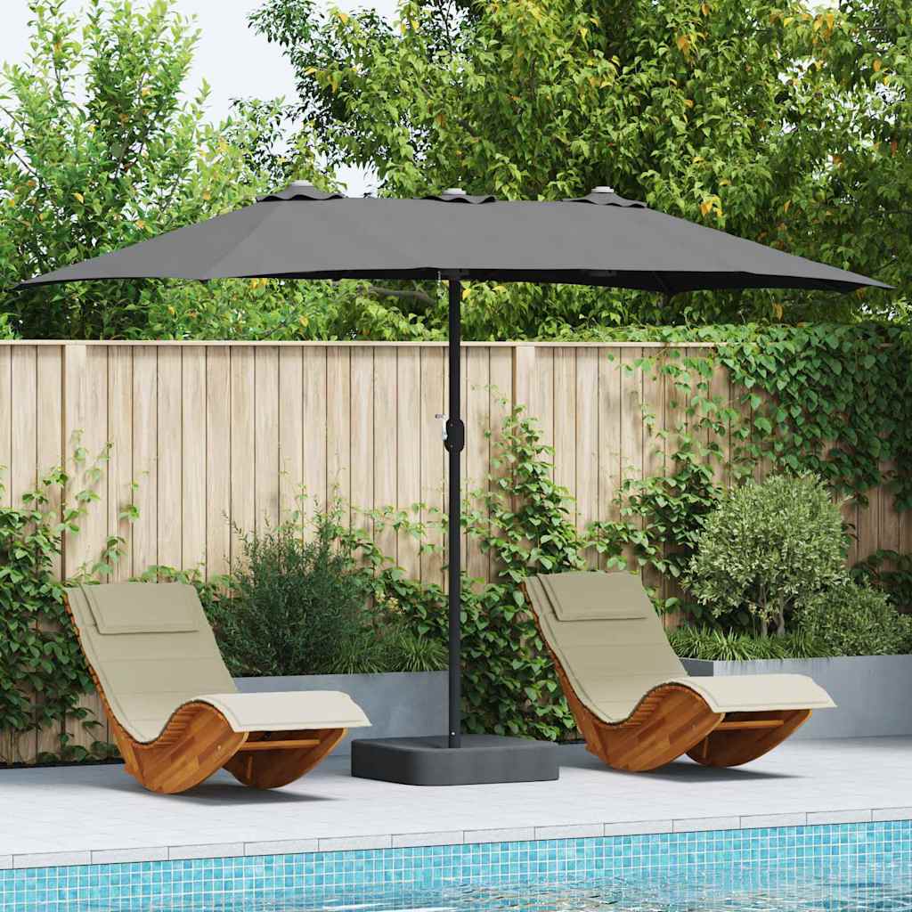 TAGLEN Garden Parasol Anthracite 385x209x244 cm - Charlotte Dunes