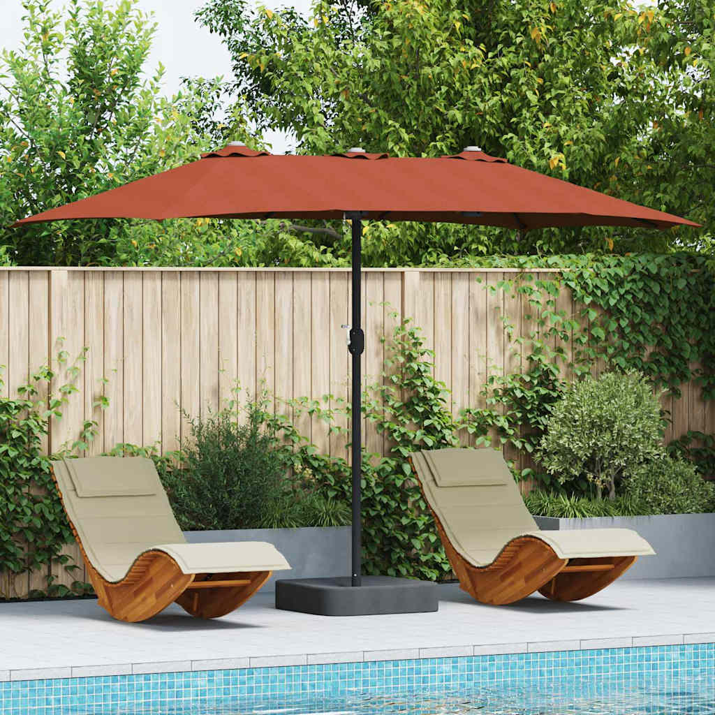 TAGLEN Garden Parasol Terracotta 385x209x244 cm - Charlotte Dunes