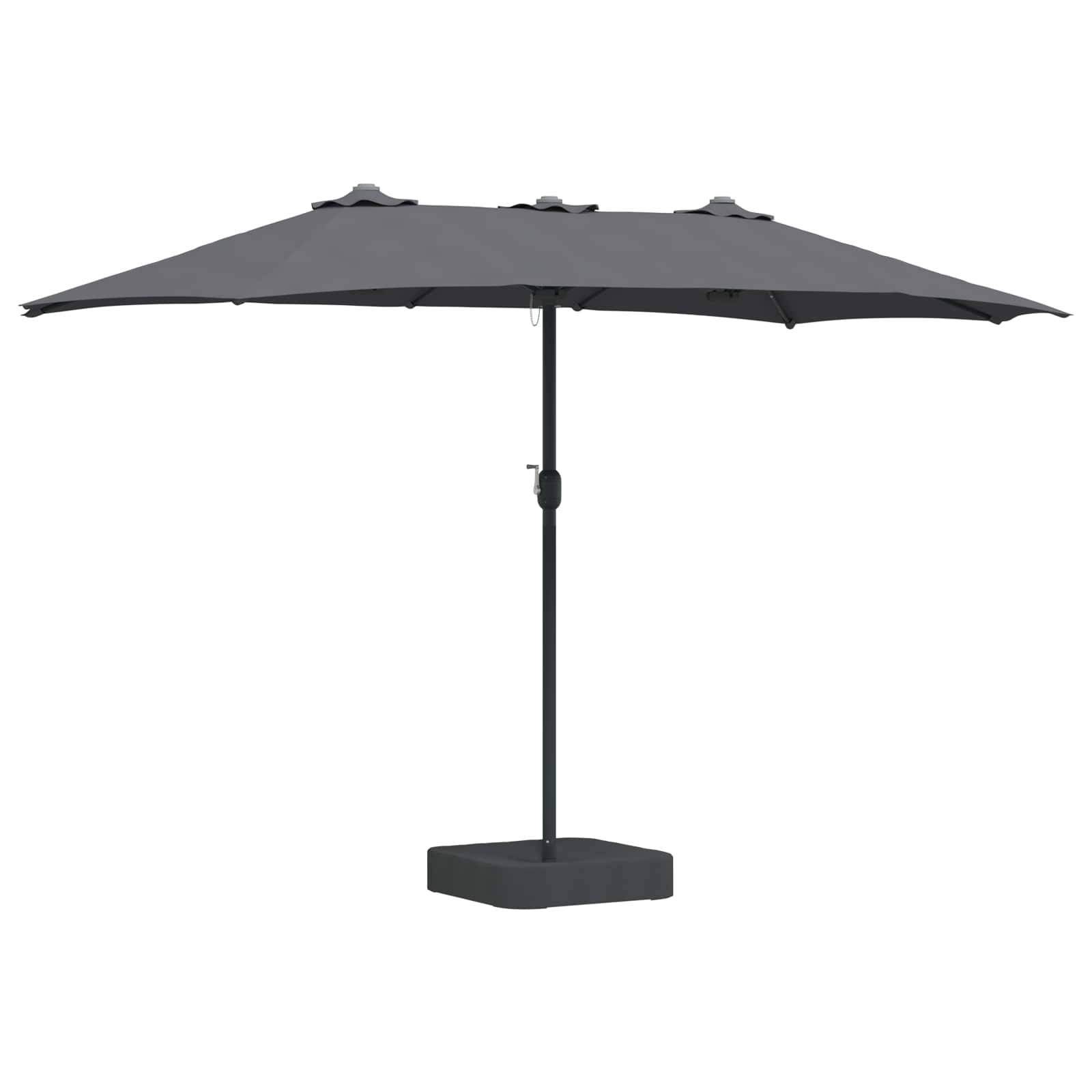 TAGLEN Garden Parasol Anthracite 385x209x244 cm Polyester - Charlotte Dunes