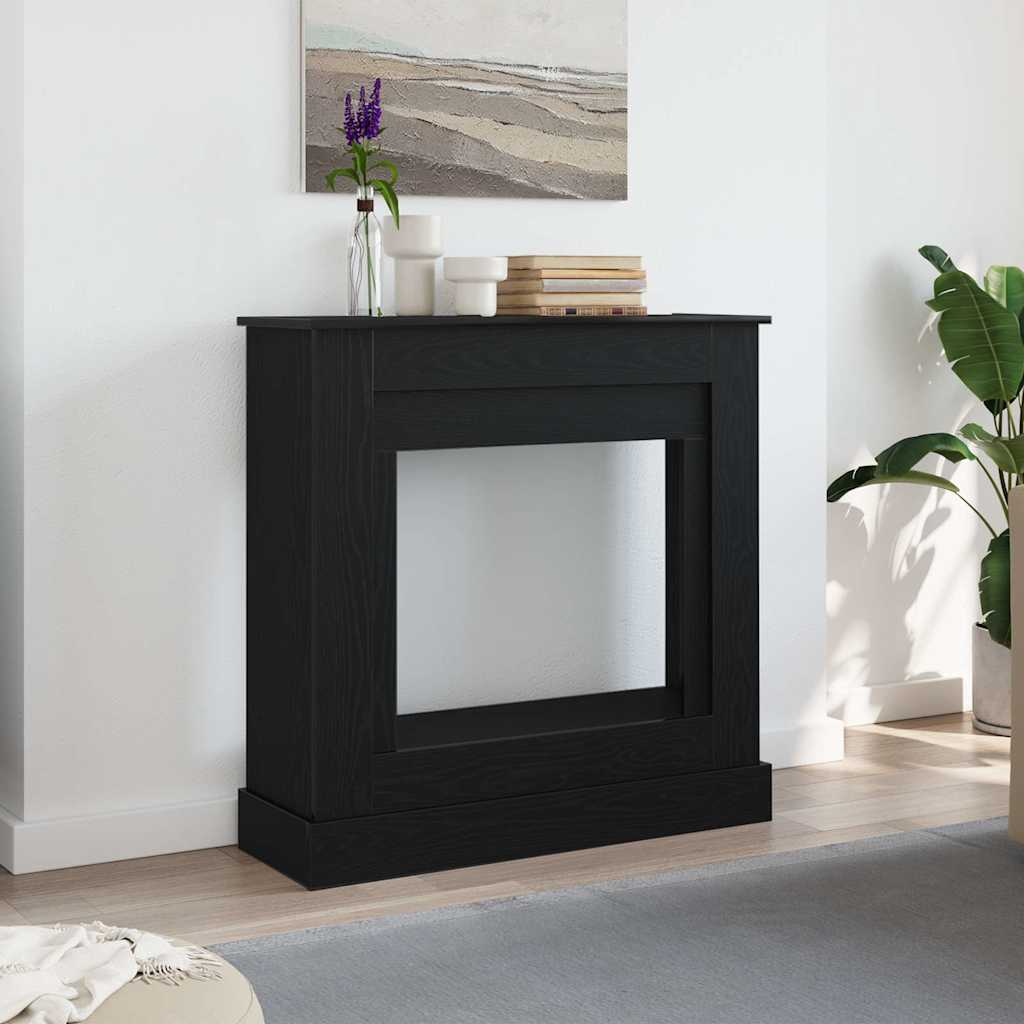REHAL Fireplace Surround 90x30x90 cm Wooden - Black Oak - Design Hut