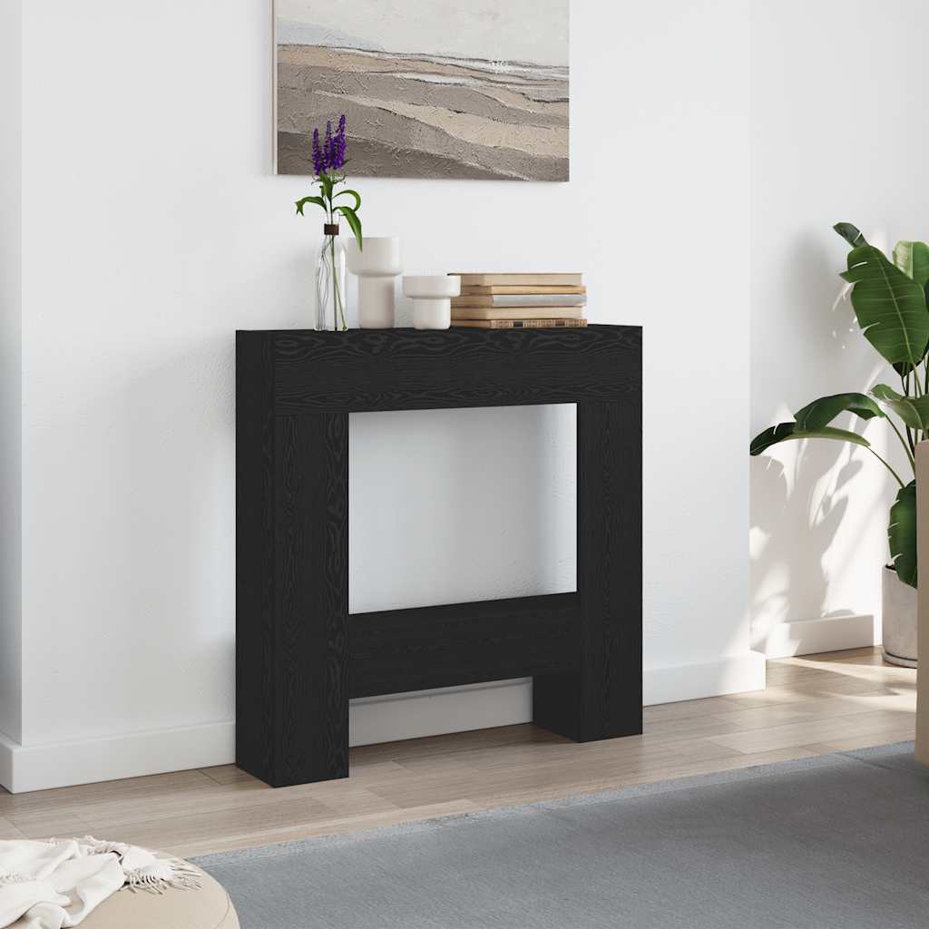 REHAL Fireplace Surround 81x18x82 cm Wooden - Black Oak - Design Hut