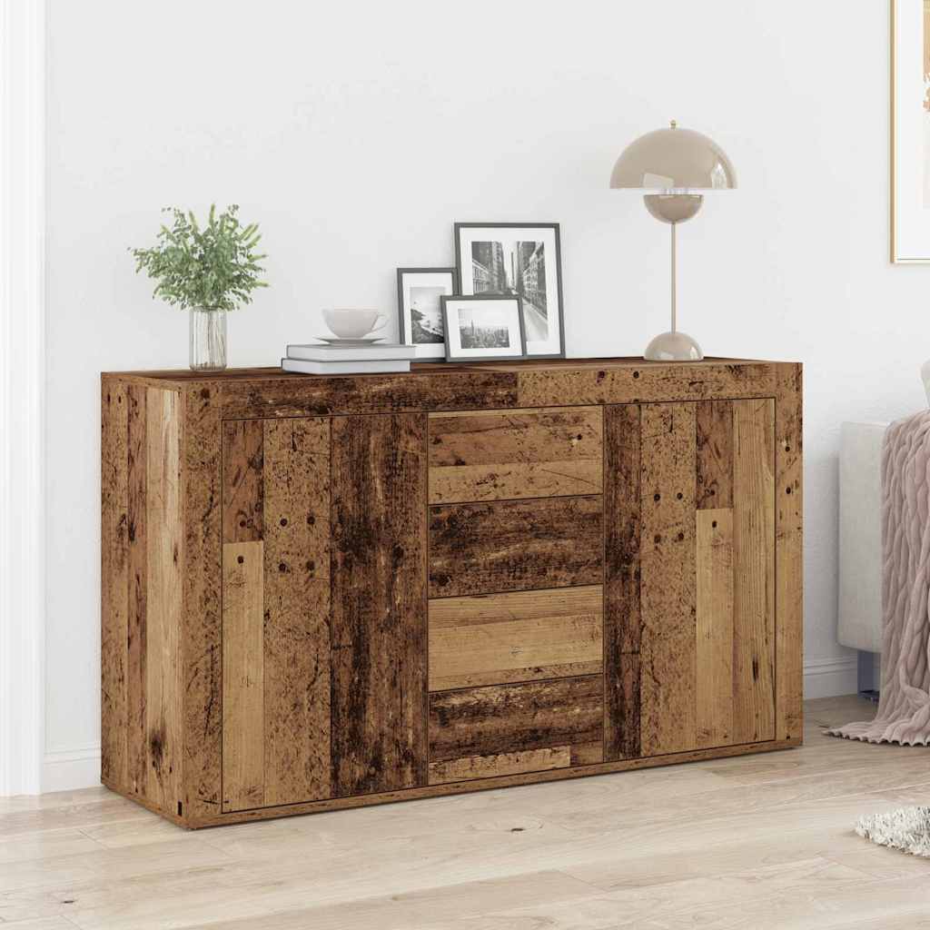 Sideboard Old wood Solid reclaimed wood 120 x 36 x 69 cm - Decor Base