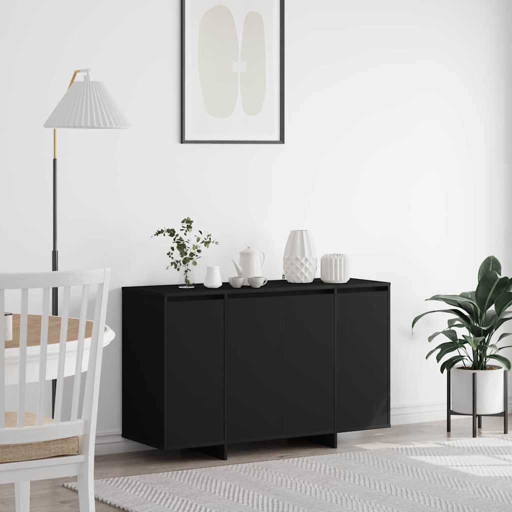 Black Sideboard Black Engineered wood 120 x 41 x 75 cm - Tyrell & Tyrell