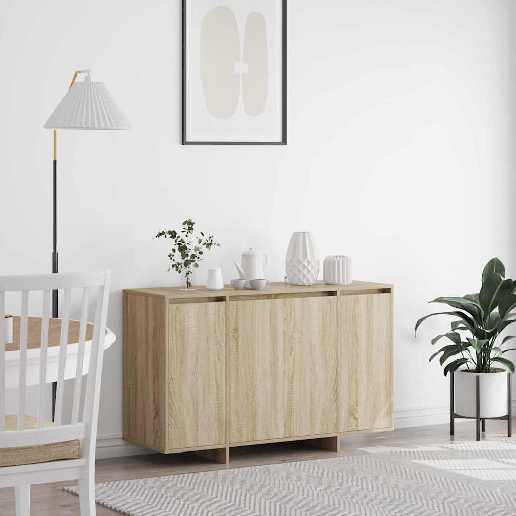 Sonoma Oak Sideboard Sonoma oak Engineered wood 120 x 41 x 75 cm - Brittle & Co