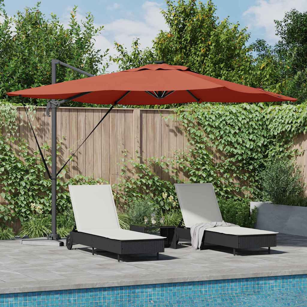 SERIDG Umbrella Terracotta 286x284x270 cm and Polyester Aluminium - Charlotte Dunes